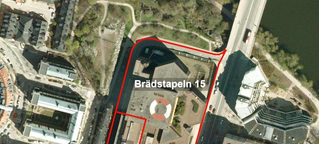 SID 5 (33) Plandata Planområdet omfattar del av kvarteret Brädstapeln med fastigheterna Brädstapeln 13, 15 och 16. Planområdets areal är cirka 1,4 hektar.