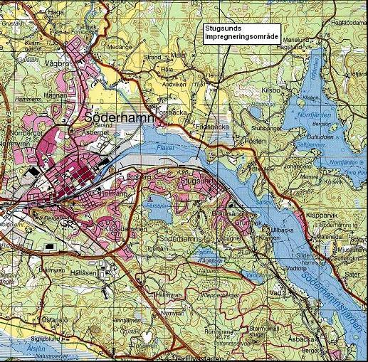 Uppdragsnr: 10083246 13 (111) Figur 2.1. Översiktskarta. Gröna kartan, Gävleborgs län. Lantmäteriverket. En ruta i bilden motsvarar 1 km 2.