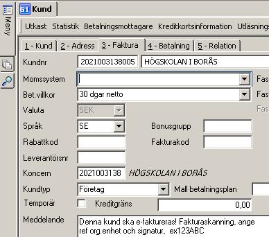 Om referensen saknas, eller är felaktig kan mottagaren inte behandla fakturan i sitt EFH-system, och betalningen av fakturan riskerar att försenas.