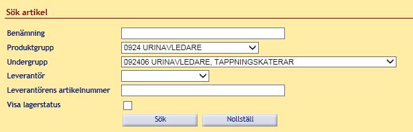 Region Skåne 4 (10) Söka artikel Du kan söka genom att ange del an produktens namn och sedan klicka på förstoringsglaset.