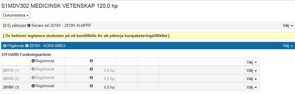 Kontrollera att uppgifterna stämmer och klicka sedan på Bekräfta Tillfället ligger nu