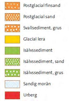 2 UTFÖRDA MARKUNDERSÖKNINGAR Endast ett platsbesök samt genomgång av jordartskarta och tidigare utredningar har utförts.