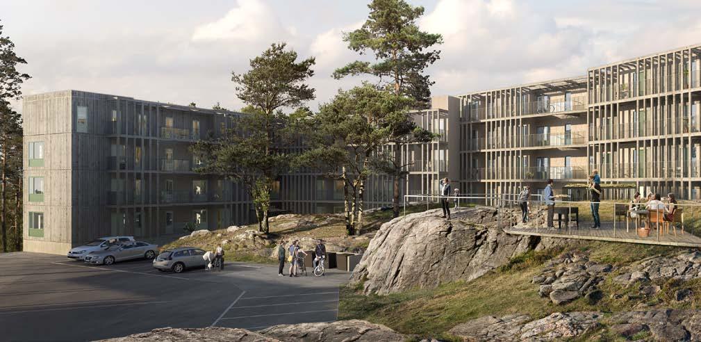 Bild från projekt Naturlyckan, Norra Hallsås. Jutabo Jutabo utvecklar bostäder med inbyggd livskvalitet.
