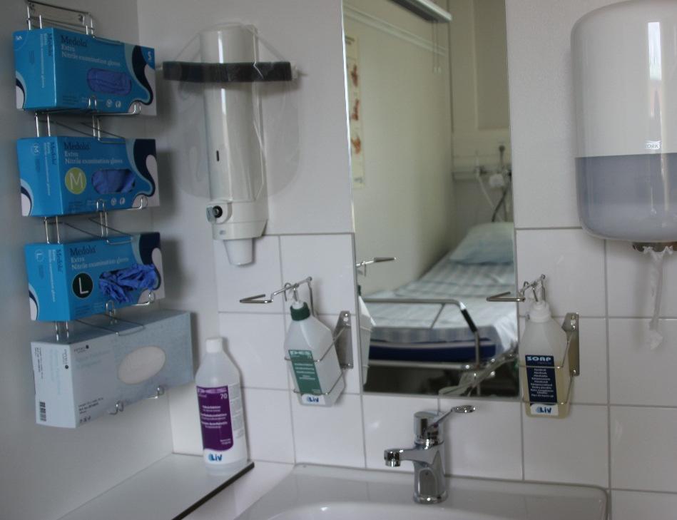 Behandlings- och undersökningsrum - förutsättningar Tvättställ med tillhörande utrustning