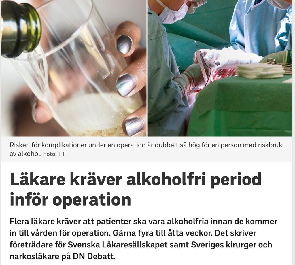 Nyktra operationer halverar