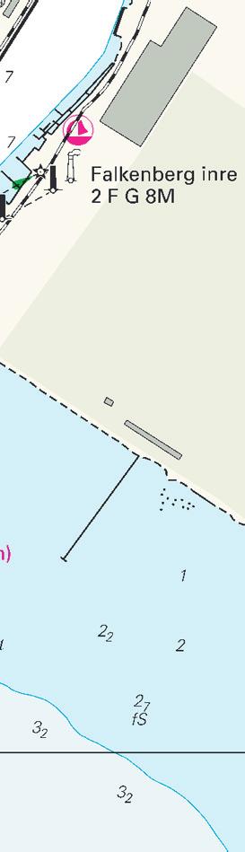 Magasinskajen 56-53,36N 12-28,75E CDM kajen 56-53,43N 12-28,97E Falkenberg fyr 56-52,93N 12-27,95E Sweden. Kattegat. Falkenberg. Berth Magasinskajen, CDM kajen and Falkenberg light.