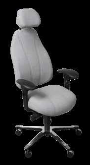 Modell 6000, medelhög rygg för dig som vet hur du vill sitta En stol med manuell inställning utan gungfunktion. Gör dina justeringar och lås sedan stolen i önskat läge.