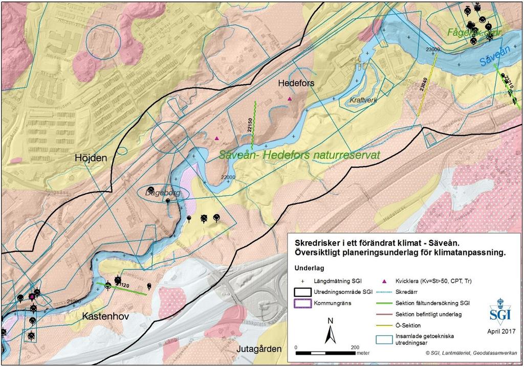 Samverkan har också skett med andra myndigheter och forskningsinstitut bland annat Sveriges geologiska undersökning (SGU), Sveriges meteorologiska och hydrologiska institut (SMHI), Länsstyrelsen i