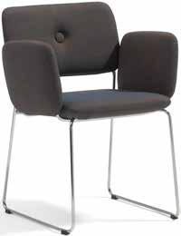 Support 0200-77 00 25 info@inputinterior.se Med klädda armstöd kan karmstolen användas som en nätt fåtölj Stol och karmstol Dundra Stol och karmstol med medstativ i krom.