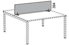 nexus screen bordsskärm Bordsskärm i frostad vit akryl för montering på bord eller bench, Nano och Nexus. Komplettera med fästen och beslagspaket (till grommet T50).