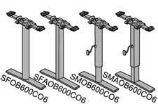 Tillval: Ben SM (runt)/ SMA (kvadratiskt): Ställhöjd på bord är 615-835 mm. Ben SM/SMA höjdjusteras med vev. Skivor med tjocklek ca 23 mm.
