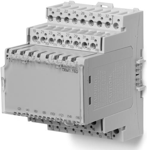 Kan konfigureras individuellt vad gäller statussignaler, statuspulser (med minnesfunktion) eller räknepulser (upp till 10 Hz) Kompakt DIN-format, litet platsbehov Separat anslutningssockel och