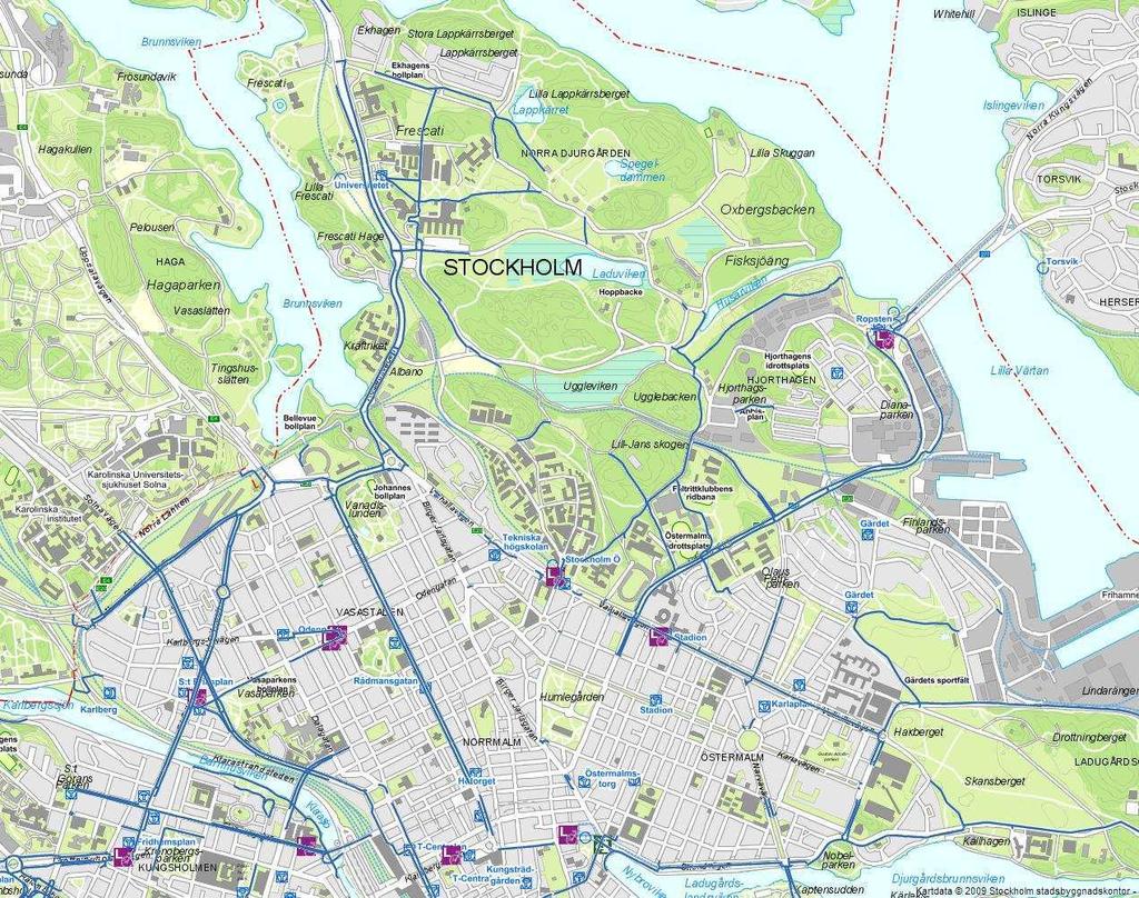 3.4 Cykel KTH ligger centralt i Stockholm och i direkt anslutning till regionala cykelstråk från nordost. I cykelplan för Stockholm utpekas en mängd åtgärder på stråken i närheten.