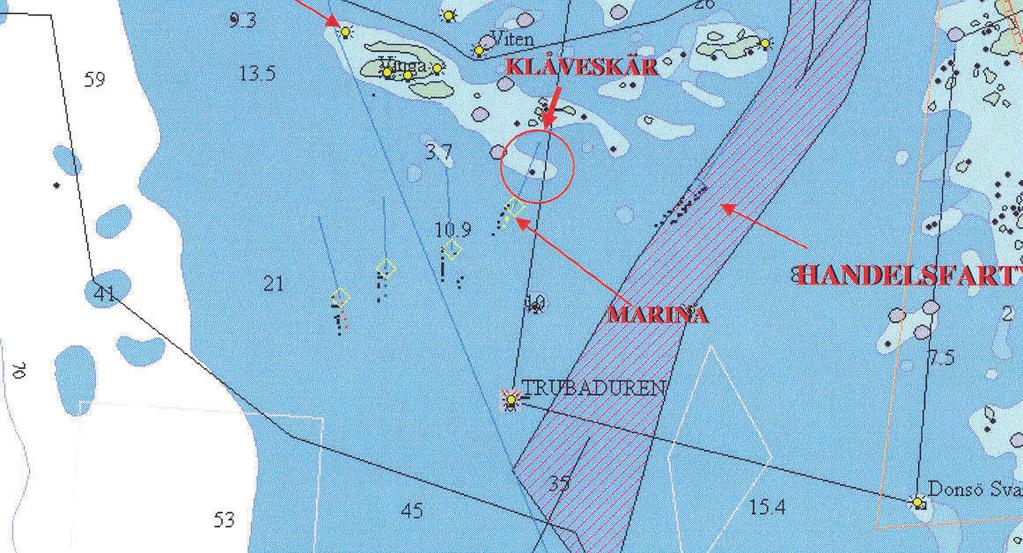 RAPPORT Ekoloden visade inga utslag för sill varför Marina av Hönö, efter passage strax väster om Trubaduren, satte kursen mot Klåveskär.