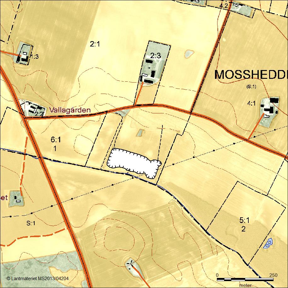 mark Beskrivning: En våtmark med en storlek av 1.8 hektar har skapats vid Mossheddinge norr om Torrebergabäcken.