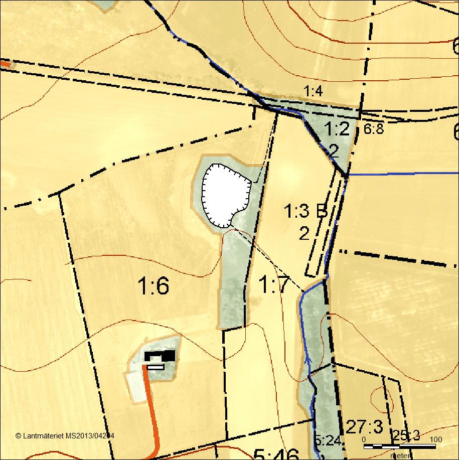 Svedala kommun Nr 50 Segeå-projektet Damm vid Norremark Fastighet: Vissmarlöv 1:6 Kommun: Svedala Damm/våtmarksyta (ha) 0.4 Djup (max, m): 1.