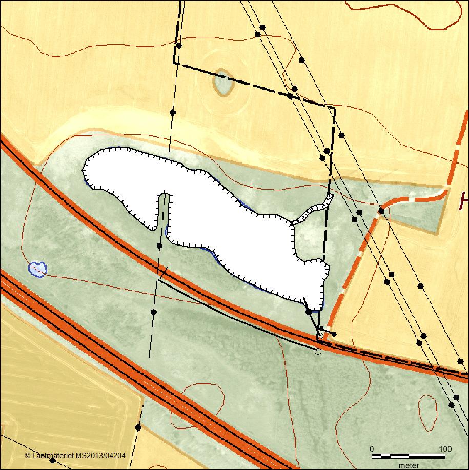 Svedala kommun Nr 188 Segeå-projektet Damm norr om Ljunggården, Skabersjö Fastighet: Skabersjö 26:20 Kommun: Svedala Damm/våtmarksyta (ha) 3 Djup (max, m): 0.