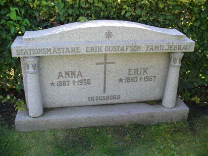 stora gravvårdar. Sju marmorkors med enbart förnamn. Familjegravvård på nya kyrkogården.