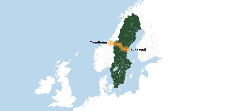 I Mittstråket bor runt en halv miljon invånare vilket ger förutsättningar för en hållbar tillväxt till gagn för både region och nationer.