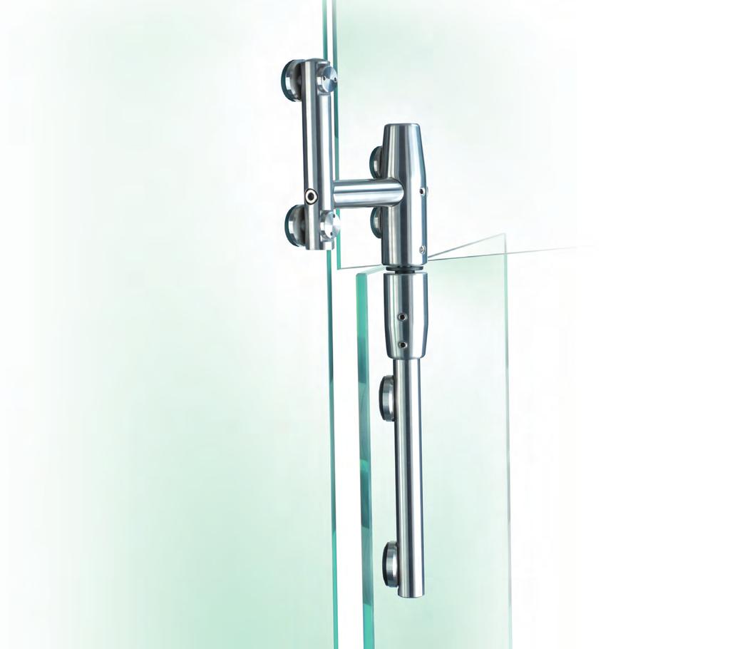 TwistTec Pivå dörrsystem Rostfritt stål (AISI 1.304) och glas. En perfekt kombination i en modern interiör.