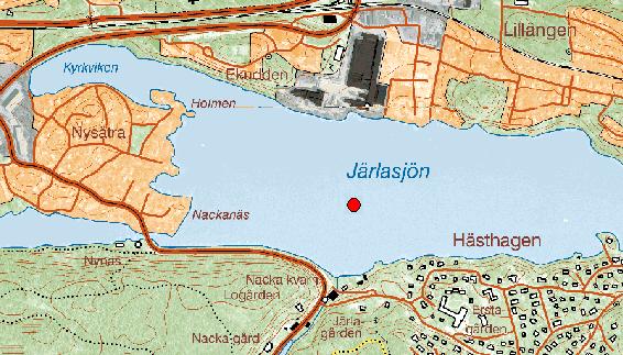 Järlasjön 2011 Denna rapport är sammanställd på uppdrag av Nacka kommun. Provtagning i Järlasjön skedde en gång per månad från april till oktober. Provet tas mitt i sjön (fig. 1) på var sjätte meter.