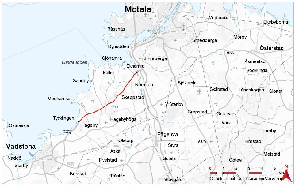 1. Inledning 1.1. Omfattning och bakgrund Detta gestaltningsprogram är en del av den vägplan som omfattar utbyggnad av en ny gång- och cykelväg längs väg 919 (tidigare riksväg 50) mellan Vadstena och Motala.