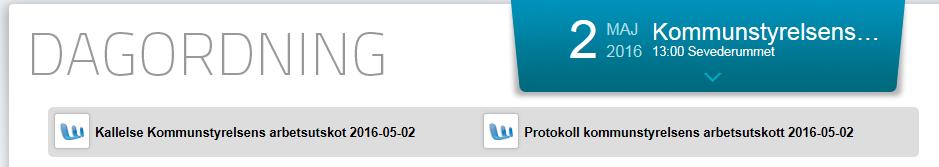 2 Välj ditt sammanträde Via panelen till höger väljer ni nämnd/styrelse, årtal, månad och sammanträde. Ni kan gå tillbaka och läsa gamla sammanträden via assistenten.