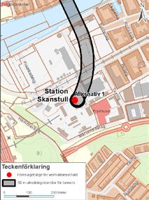 Schaktet kräver därför en direkt närhet till Strömmen, Saltsjön, så att vattnet kan avledas dit. Vid Stadsgårdskajen har två möjliga alternativ utretts (figur 3.5).