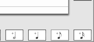 Referensdel Skapa Song (Digital Recording) 5 Ange tonen C4. 7 7 Medan C3, E3, G3 och C4 hålles nertryckta, tryck 1/8-dels not LCD knappen.