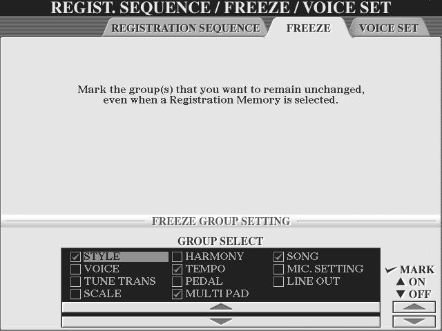 Referensdel Registration Memory Snabbguide på sidan 51 Grundläggande instruktioner kring hur man använder Registration Memory finns förklarat i Snabbguide.