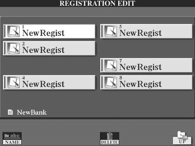 Snabbguide Spara och återkalla egna panelinställningar Registration Memory Spara Din Registration Memory till User enheten Med TYROS kan Du spara alla (eller delar av) de åtta memorerade knapparna
