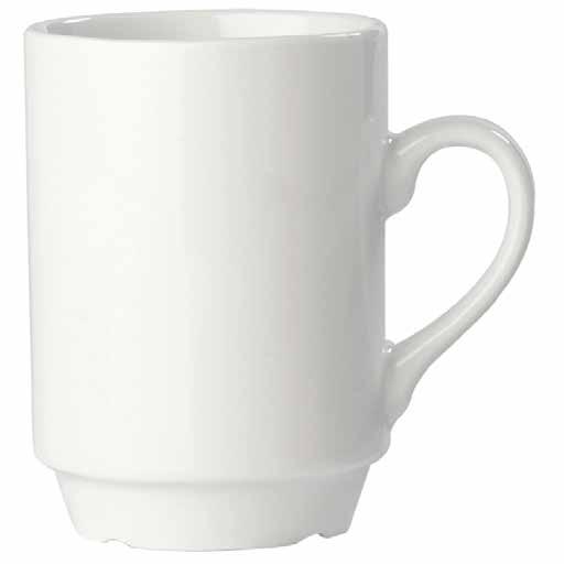 Pos. 14 Kaffemugg med öra Vitt porslin utan utsmyckningar Rymmer 20 cl (mellan 20-35