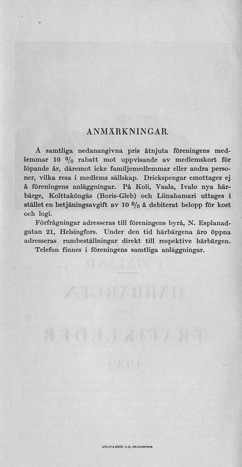 ANMÄRKNINGAR.