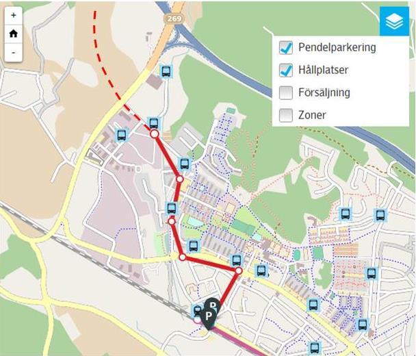 Busstrafik/kollektivtrafik Nuvarande busslinjer 555, 554 och 591 vänder i Råby.