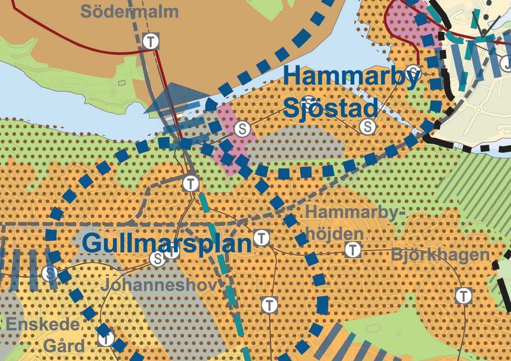 Gällande planer och tidigare ställningstaganden Översiktsplan, Promenadstaden Tjänsteutlåtande Sida 3 (8) I Promenadstaden, Översiktsplan för Stockholm definieras planområdet som park.