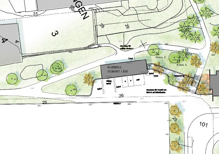 Sida 3 (5) För att uppföra en nya klubb- och servicebyggnaden krävs en ny detaljplan.