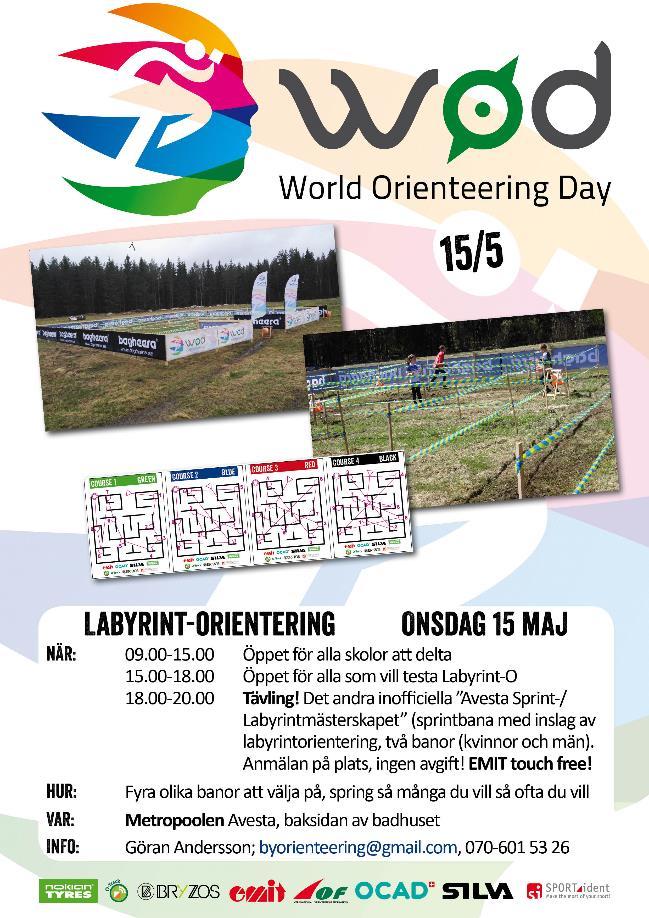 tävlingar WOD-event Mån 20/5 Lund, Nordanö, By Tis 21/5 Horndal, Fors