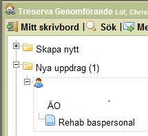 8 Fördelad HSL-åtgärd i Treserva genomförandewebb Kvittering 101010-1010 Test Testman Genomförandewebben Den fördelade planerade åtgärden från arbetsterapeut eller sjuksköterska kommer under