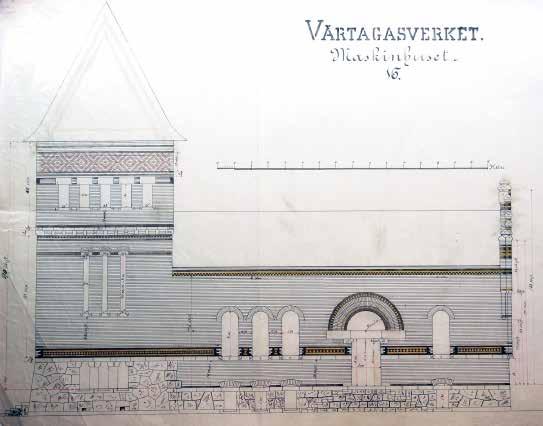 Bredvid maskinhuset låg scrubberhuset som var ett åttkantigt torn där gasen tvättades ren från ammoniak. Runt 1935 inträffade en explosion som skadade scrubberhuset och maskinhusets västra del.