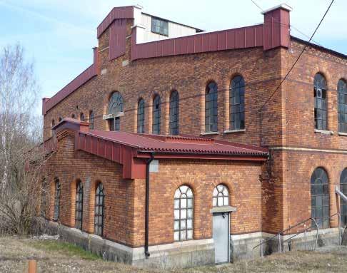 Arkitektur/utformning i dag Konstruktion Grundläggning av betong, delvis på pålar. Bärande tegelmurverk i ytterväggar och hjärtmurar med kompletterande pelarstomme av nitade stålbalkar.