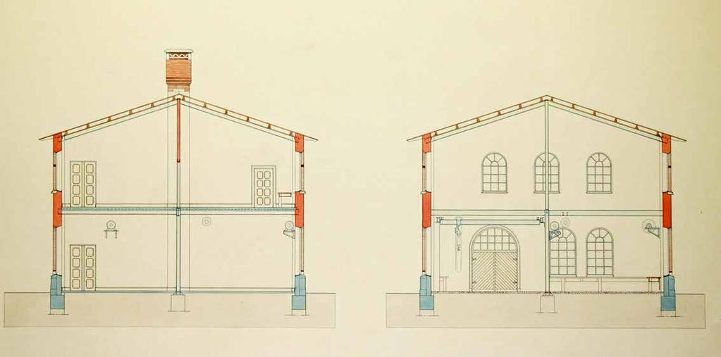 13 Verkstadshus II 2 3 4 1 5 Bv 1 tr Byggnadshistoria Ursprunglig utformning Verkstadhuset tillkom 1910-15 efter ritningar av Hjalmar Westerlund.