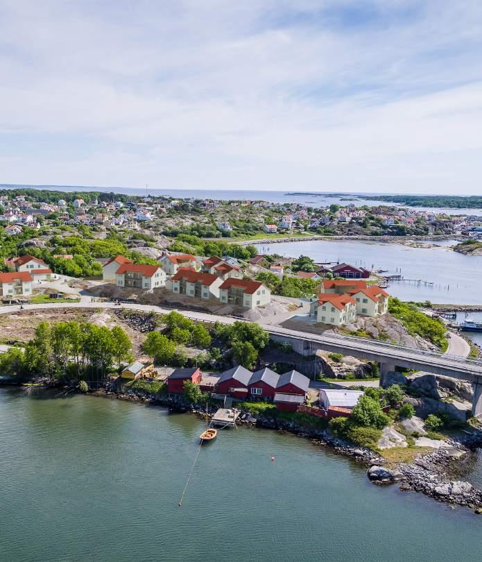 Södra Skärgården Donsö, Södra Skärgården På Donsö i södra skärgården byggs 60 lägenheter i tvåvånings skärgårdshus i ett havsnära läge med utsikt.