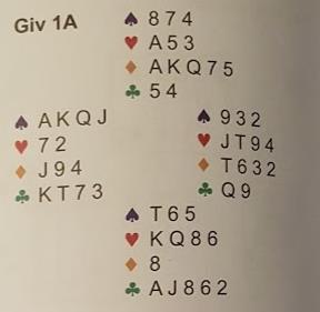 Vad händer? Om du sakar en hjärter? Sakar du hj4 kommer din partner att spela hj7. Varför? Syd tar med E på bordet och inkasserar sedan sina tre ruter stick eller?