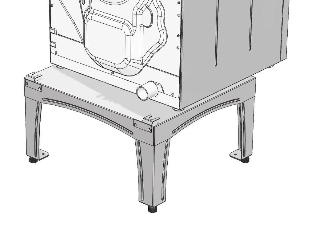 Assembly instructions Prepare the plinth 1. Assemble the feet. Plinth for washer ENG 1. Mount the forks at the back side with washers and screws. Note!