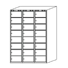 Lockers by CBD folder side 51-52 Laddningsskåp med plant tak med och utan eluttag samt klinka för hänglås Model D: 550 mm.
