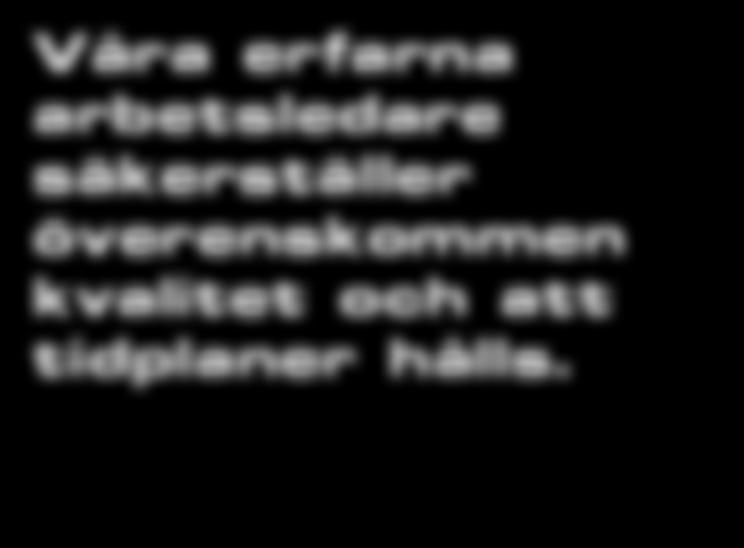 Våra kunder vill inte förlora tempo i sin dagliga verksamhet och litar, efter att vi dragit upp samarbetets riktlinjer, fullt ut på att vi levererar rätt