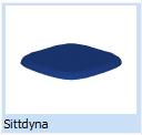 STCU Sittdyna Sittdyna som kan snappas fast på skåp med höjd 1P eller 2L med inredning med