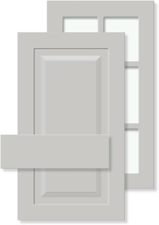 Detaljer. Sockel, dekorsidor, passbitar samt rak ljusramplist med samma utförande som luckan.