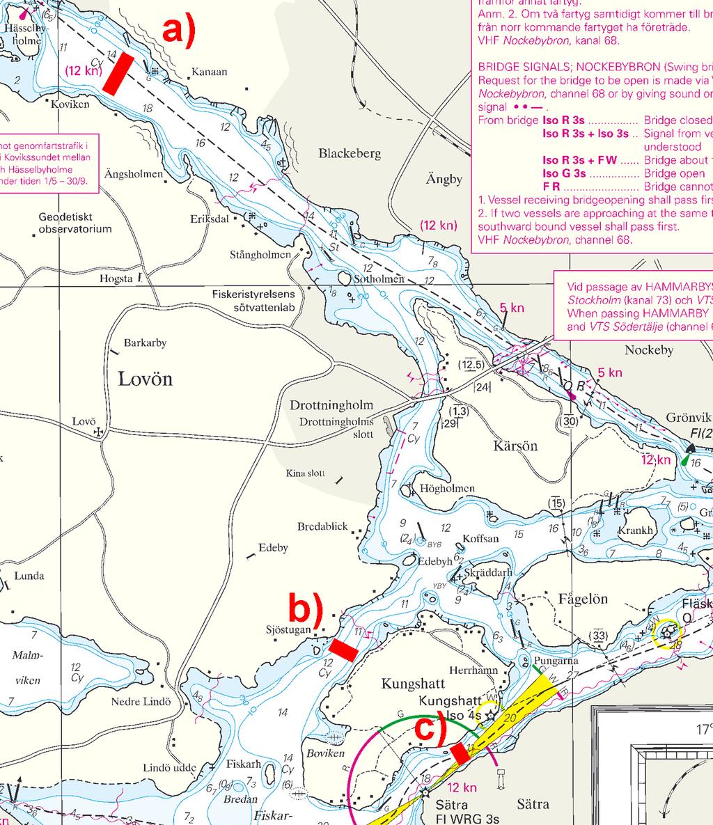 7 Nr 221 Mälaren och Södertälje kanal / Lake Mälaren and Södertälje kanal * 5080 (T) Sjökort/Chart: 111 Sverige. Mälaren. N och SO om Lovön. Lambarfjärden. Kungshatt. Provborrningar.