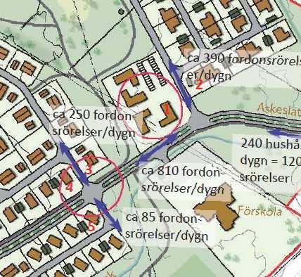 1343000 Kund: Lidköpings Kommun Projekt: 17-1 Trafikbuller Askeslätt 17-1-R1-B3 Maximal ljudnivå - natt (22-02) Beräknade maximala ljudnivåer (LAFmax) på fasader från Askeslättsvägen och lokalgator